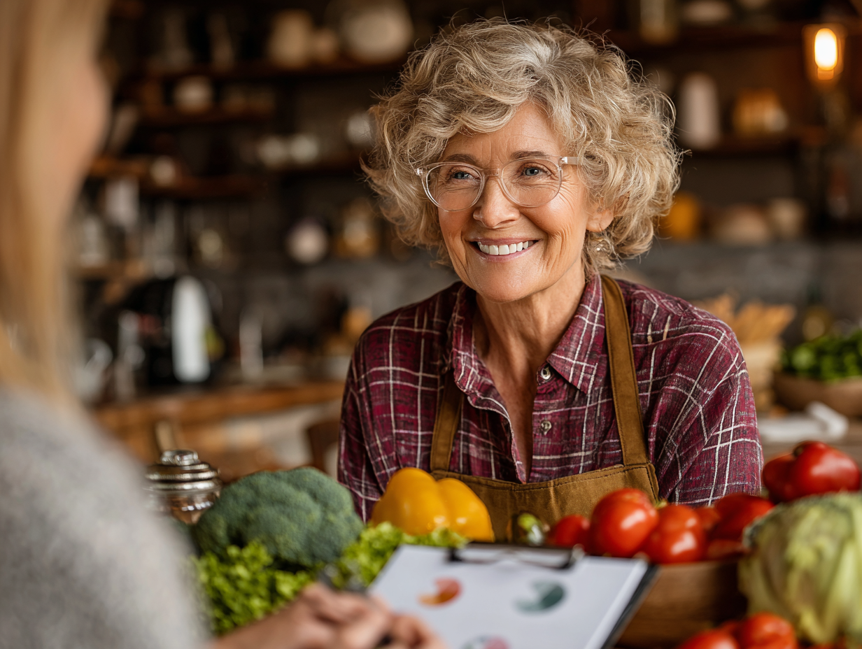 Семейство готви здравословна храна заедно